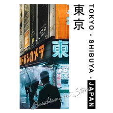 네온 도쿄 일본 도시 밤 거리 타워 시부야 풍경 포스터 캔버스 그림 벽 홈 장식, 04 60X80cm Unframed, 08 10, 한개옵션2