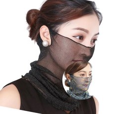 곰빵몰 블랙 등산 골프 햇빛가리개 마스크 메쉬 망사 러닝다용도 햇빛가리게, 선택01 블랙, 1개
