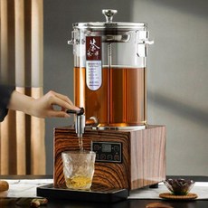 업소용 차탕기 전기 약탕기 대용량 달임기 티포트 중탕기 유리 한약, 1L 이상, 10L 우드