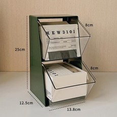 桌面收納盒 茶包咖啡液多功能置物架 辦公室茶吧咖吧 WWM7, 1個, ins風茶包咖啡收納【復古綠一個裝】