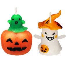 이야코 양초만들기 할로윈 호박양초+유령양초 2개입, 할로윈호박+할로윈유령, 2개