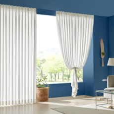 커튼명장 비침없는 도톰 차르르 쉬폰 형상기억 커튼 레일포함 풀세트 3일 출고 설치 서비스