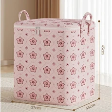 S/M/L/XL 대용량 가정용 이사 가방 담요 보관 옷 수하물 상자, 03 Pink-M-37X45X45cm