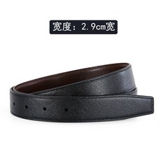 皮帶熱賣雙面不帶頭皮帶男真皮無頭3.4打孔帶身腰帶適用3.0十字紋大牌替換