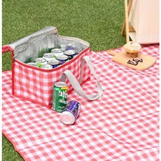 방수 매트 1인용 돗자리 나들이 핸들형 피크닉 쿨러백, 피크닉매트 (M), 그린 리프