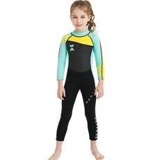 新款兒童保暖泳衣 2.5MM 厚度 連體長袖潛水服 衝浪水母衣