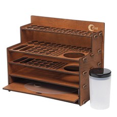 우드 붓통 붓꽂이 홀더 나무 붓 거치대 화방 용품 미술, 1개