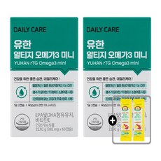 유한양행 알티지 오메가3 미니 + 천연비누, 60정, 2개