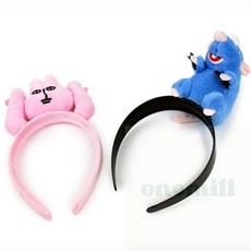 원밀스토어 두 손 집게 인형 머리띠 머리카락잡는인형머리띠, 토끼