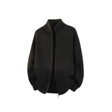 毛衣針織男休閒保暖內搭打底衫仿羊毛衣長袖上衣韓版立領厚毛線衣重磅男上衣加厚寬鬆防風防寒秋冬彈性柔軟親膚開衫半高領針織上衣, XL建議體重60-70公斤, 黑色