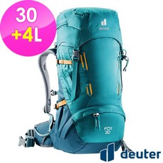 deuter 德國 FOX拔熱登山背包 青少年款 30+4L 湖藍 附背包套