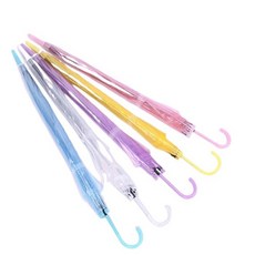 透明傘 ins風高顏值學生拍照清新長柄雨傘 兒童半自動雨傘