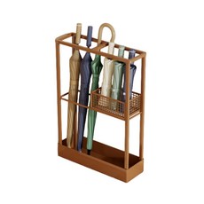 우산 꽂이 보관대 입구 현관 다기능 우산통 상업용 물받이대 스탠드 매장 철제 로비 거치대, 블랙 삼각형 프레임, 1개