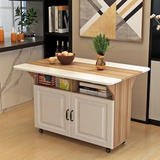 간이조리대 미니 식탁 수납형 A타입 100x80 더블레이어길이80깊이40높이74, 아웃도어 120 80 라이트 화이트 싱글 라운드