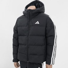 아디다스 남성 경량 오리털 패딩 덕다운 숏다운 점퍼 숏패딩 겨울 방한 아우터 푸퍼 후드 자켓