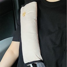 오나스 안전벨트 쿠션 어린이차량용안전벨트가드목쓸림방지쿠션, 핑크