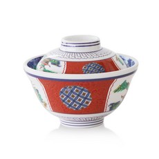 꿈꾸는 키친 토와 레드 돈부리 텐동 그릇 + 뚜껑 세트, 1세트, 토와 레드 소