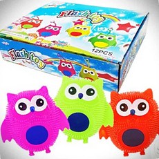 솔스토어 도기프랜드 형광올빼미 형광삑삑이공 색상임의 형광베어 색상, 1개