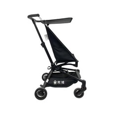 접이식 유모차 가볍고 컴팩트한 안정적이고 안전한 4바퀴형 검은색 햇빛 차양막 일체형