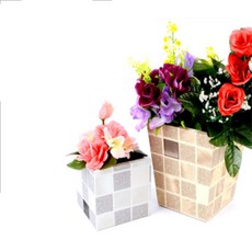 넉넉 조화 화분 카페분위기, 브라운 - 소