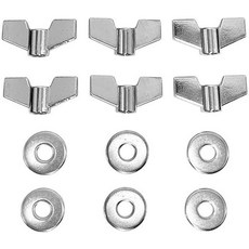 지아유이 심벌 스태커 실버용 윙 너트 및 금속 와셔 교체용 실버 12피스 교체 액세서리, 1개