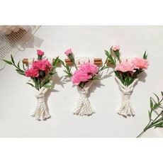 무드스튜디오 마크라메 카네이션 마그넷 마크라메DIY 카네이션만들기 어버이날, 장미레드
