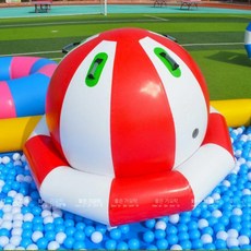 풍선 핫 휠 워터 장난감 어린이 팽창 식 바나나시 소 트램폴린 바다 공장 공원, F. 빨간색/흰색 나선 1.5m, 1개