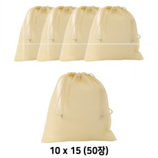 부직포백 부직포가방 부직포주머니 더스트백, 50개, 베이지