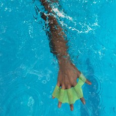 월리샵 수영보조기구 손가락형 물갈퀴 스포츠소품, 그린 L