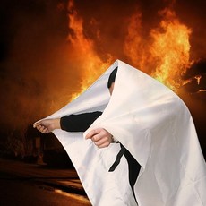 방화담요 실리콘 소재 비상 화재 대피용 내열담요 주방 캠핑용 소방안전 고온 방염포 소화질식포 야외 응급상황 대비용, 1개, 유리 섬유 1x1m