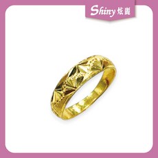 【炫麗】9999純金 黃金戒指 黃金刻花男戒 1.01錢 男戒 刻花戒指 黃金男戒 1114
