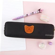 산리오 쿠로미 슬림 필통 파우치-블랙, 본상품