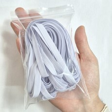 골지 납작 허리고무줄 바지고무줄 고무밴드, 1세트, 10MM(화이트) 10yard