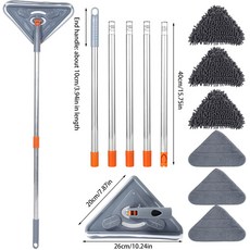 360 손잡이가 있는 회전식 습식 건식 연장 삼각형 걸레 청소, D