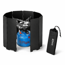 누아픽 캠핑용 휴대 접이식 버너 바람막이, 1개, 블랙