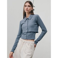 브랜드정품 제너럴아이디어 GENERALIDEA 스냅 카라 리브드 가디건 BLUE WBD1L41547 253553