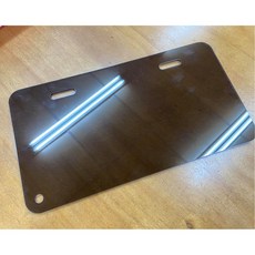 七碼新式車牌專用輕量化背板 牌照保護框, 1個, 黑, 黑