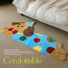 그린나무 행운가득 강아지 발매트 욕실 주방 침실 논슬립 카페트, 강아지A