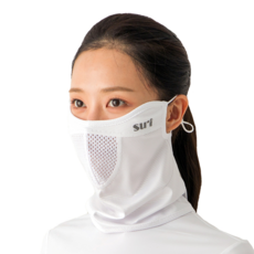 [수이골프 G형] 스포츠 마스크 UV 자외선 차단 얼굴 햇빛가리개 골프 등산 조깅 바이크, G-13 유광 화이트