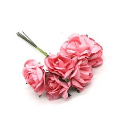 종이 장미 진핑크 6개 B-05-033