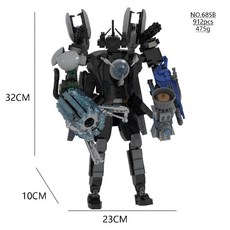 캐릭터 조립 프라모델 스키비디토일렛 장식품, 685b 업그레이드된 소드 워처