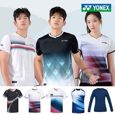 요넥스 남성 여성 반팔 긴팔 배드민턴 티셔츠 경기복 243TS009M