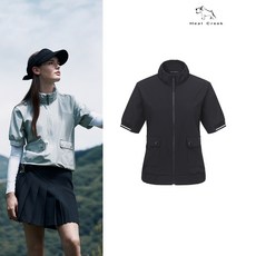 힐크릭 여성골프웨어 골프자켓 반소매 집업 자켓 1HCJKFU534B