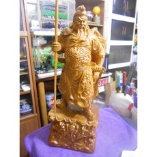 台灣手做 100%肖楠 武財神關聖帝君 造型木雕 味道濃郁, 1個
