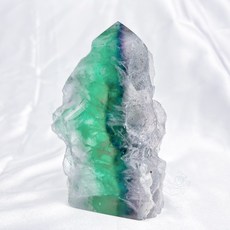 黃11 螢石片 大片星空 砂糖感 微透 帶彩虹光 (送支架), 1個