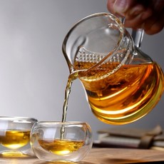 [로하티]브라이트 거름망 유리 물컵(320ml)