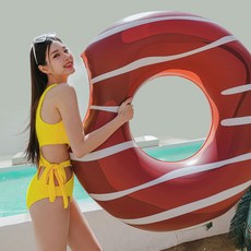 위크나인 도넛튜브 대형 물놀이용품, 초코 도넛, 1개