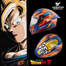 BILMOLA 七龍珠 聯名 孫悟空 Goku RAPID RS Dragon Ball Z 全罩式 耀瑪騎士安全帽機車, 1個, S