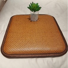 【開發票/統編】藤蓆清涼椅墊 - 多尺寸夏季涼爽透氣防滑藤編竹蓆坐墊冰墊辦公室座墊960112, 藤面3D網底【海綿填充】正方形,36x36厘米