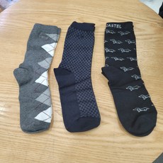 루이까스텔 남성용 캐쥬얼 남자양말 3족세트, 검정